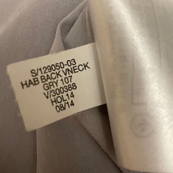 BANANA REPUBLIC Blouse Womens Small Hab Back Vneck Lightweight Gray Wool - Picture 6 of 8